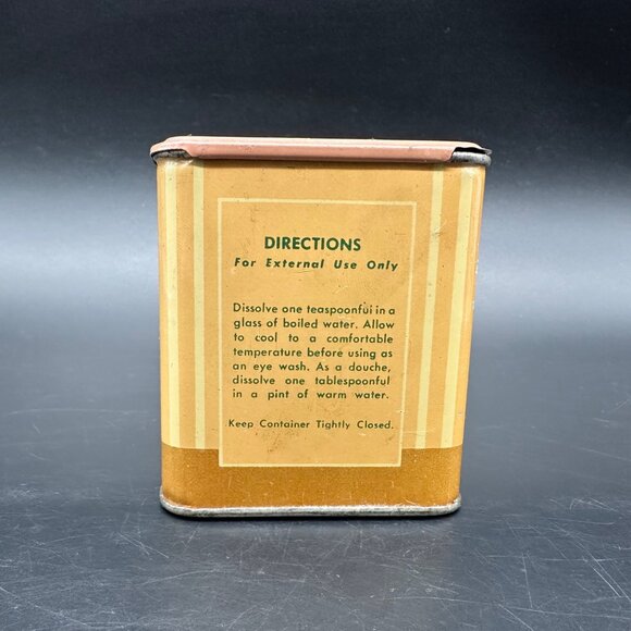 Vintage Tin Bathroom Vanity Decor 1950s Mid Century Metal Unique Kitschy Medical - Picture 4 of 11